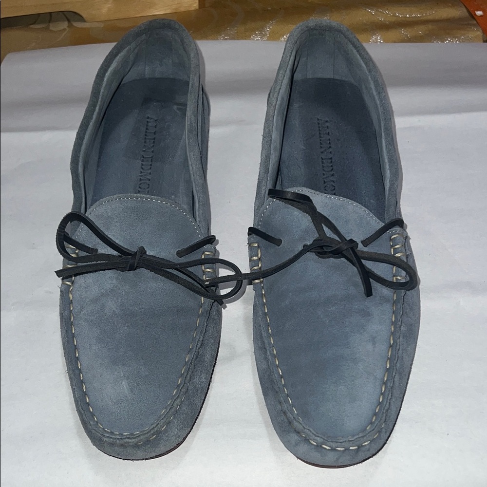 Allen Edmonds Super Sport Blue Suade Camp Mocs loafers 10.5 D 3406